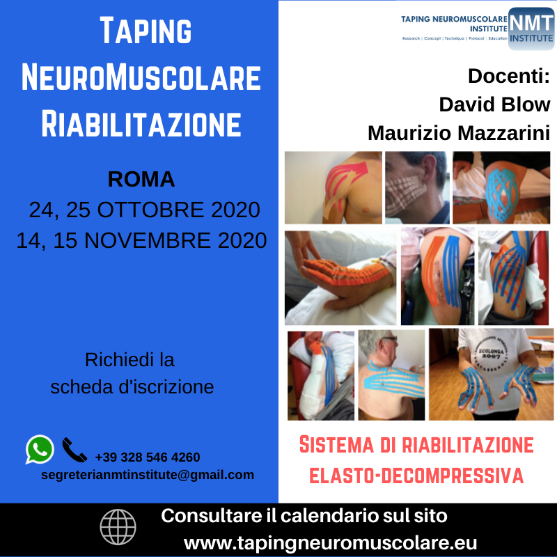 NeuroMuscular Taping NMT training Roma 2021 | Taping Neuromuscolare