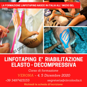 NeuroMuscular Taping NMT training Verona Linfotaping 2020