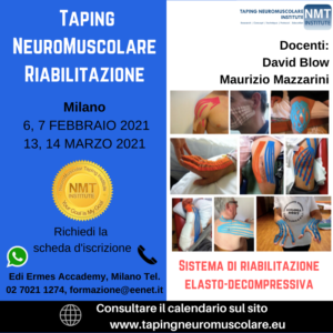 NeuroMuscular Taping NMT training Milano 2021